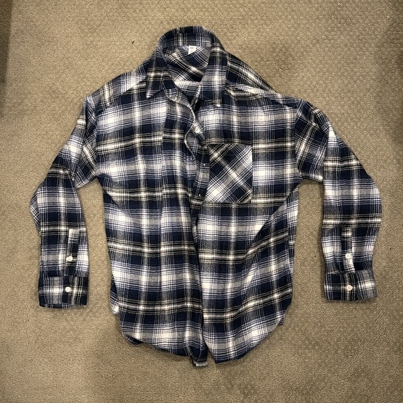 nordstrom bp blue plaid flannel long sleeve - Picture 2 of 2
